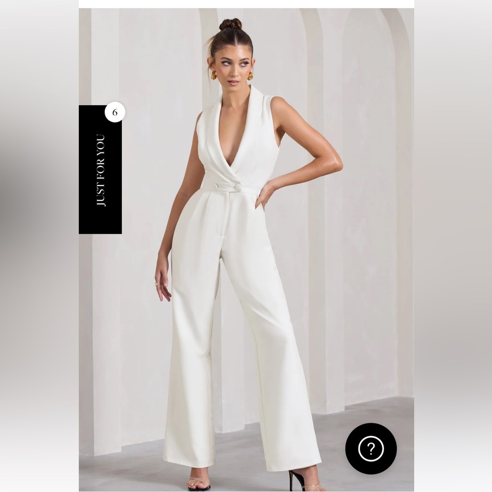 Club L London Endure White jumpsuit size 12